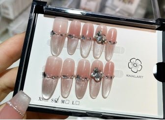 Luxury Handmade Art Adult Finger Nail D215 - Sein Nails Wholesale
