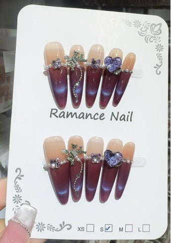 Luxury Handmade Art Adult Finger Nail D1179 - Sein Nails Wholesale