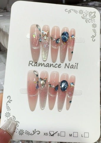 Luxury Handmade Art Adult Finger Nail D1180 - Sein Nails Wholesale
