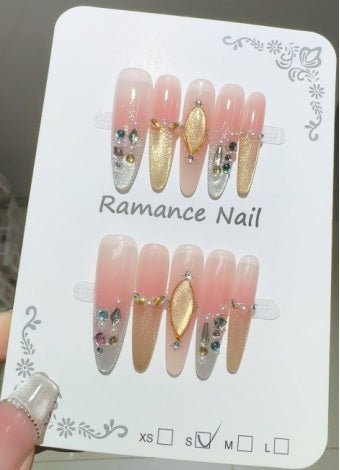 Luxury Handmade Art Adult Finger Nail D1184 - Sein Nails Wholesale