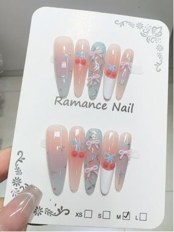 Luxury Handmade Art Adult Finger Nail D1193 - Sein Nails Wholesale