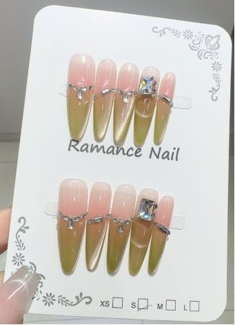 Luxury Handmade Art Adult Finger Nail D1195 - Sein Nails Wholesale