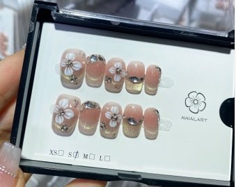 Luxury Handmade Art Adult Finger Nail D218 - Sein Nails Wholesale