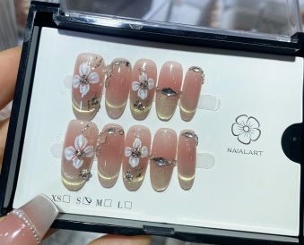 Luxury Handmade Art Adult Finger Nail D221 - Sein Nails Wholesale