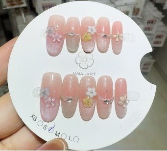 Luxury Handmade Art Adult Finger Nail D256 - Sein Nails Wholesale