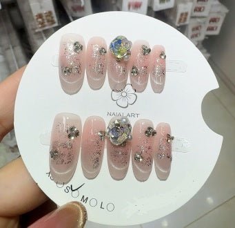 Luxury Handmade Art Adult Finger Nail D259 - Sein Nails Wholesale