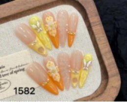 Luxury Handmade Art Adult Finger Nail Y1582 - Sein Nails Wholesale