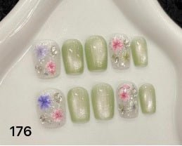 Luxury Handmade Art Adult Finger Nail Y176 - Sein Nails Wholesale