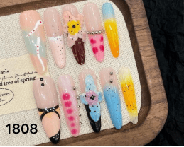 Luxury Handmade Art Adult Finger Nail Y1808 - Sein Nails Wholesale