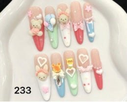 Luxury Handmade Art Adult Finger Nail Y233 - Sein Nails Wholesale