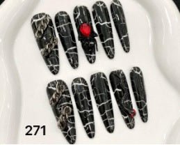 Luxury Handmade Art Adult Finger Nail Y271 - Sein Nails Wholesale