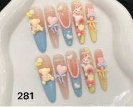 Luxury Handmade Art Adult Finger Nail Y281 - Sein Nails Wholesale