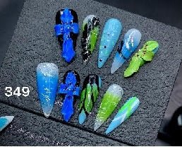 Luxury Handmade Art Adult Finger Nail Y349 - Sein Nails Wholesale