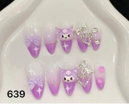 Luxury Handmade Art Adult Finger Nail Y639 - Sein Nails Wholesale