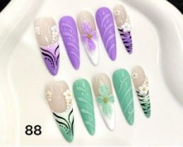 Luxury Handmade Art Adult Finger Nail Y88 - Sein Nails Wholesale
