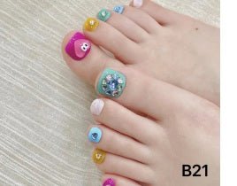 Luxury Handmade Art Adult Toe Nail YB21 - Sein Nails Wholesale