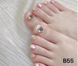 Luxury Handmade Art Adult Toe Nail YB55 - Sein Nails Wholesale
