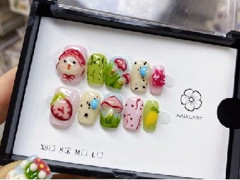 Luxury Handmade Art Children Finger Nail D1F71 - Sein Nails Wholesale