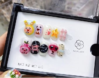 Luxury Handmade Art Children Finger Nail D22F40 - Sein Nails Wholesale