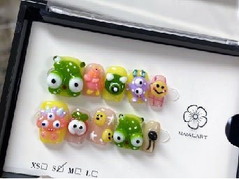 Luxury Handmade Art Children Finger Nail D23F41 - Sein Nails Wholesale