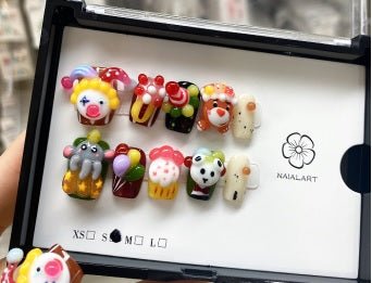 Luxury Handmade Art Children Finger Nail D26F54 - Sein Nails Wholesale