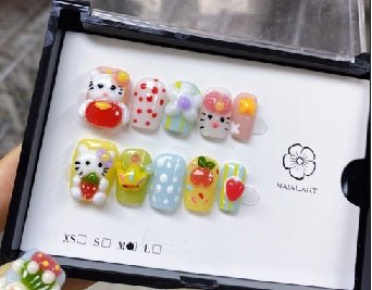 Luxury Handmade Art Children Finger Nail D46F77 - Sein Nails Wholesale