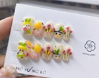 Luxury Handmade Art Children Finger Nail D49F1 - Sein Nails Wholesale