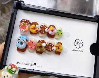 Luxury Handmade Art Children Finger Nail D50F78 - Sein Nails Wholesale