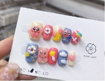 Luxury Handmade Art Children Finger Nail D5F5160 - Sein Nails Wholesale